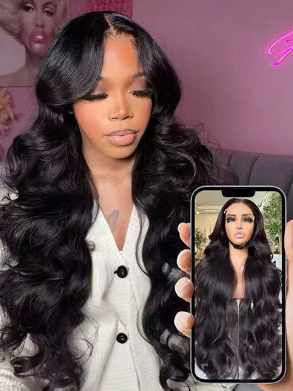 40 Inches 250% Density Lace Front Wig Human Hair Body Wave 13x6 Frontal Glueless Wigs 13x4 HDTransparent Lace Wigs Pre Plucked