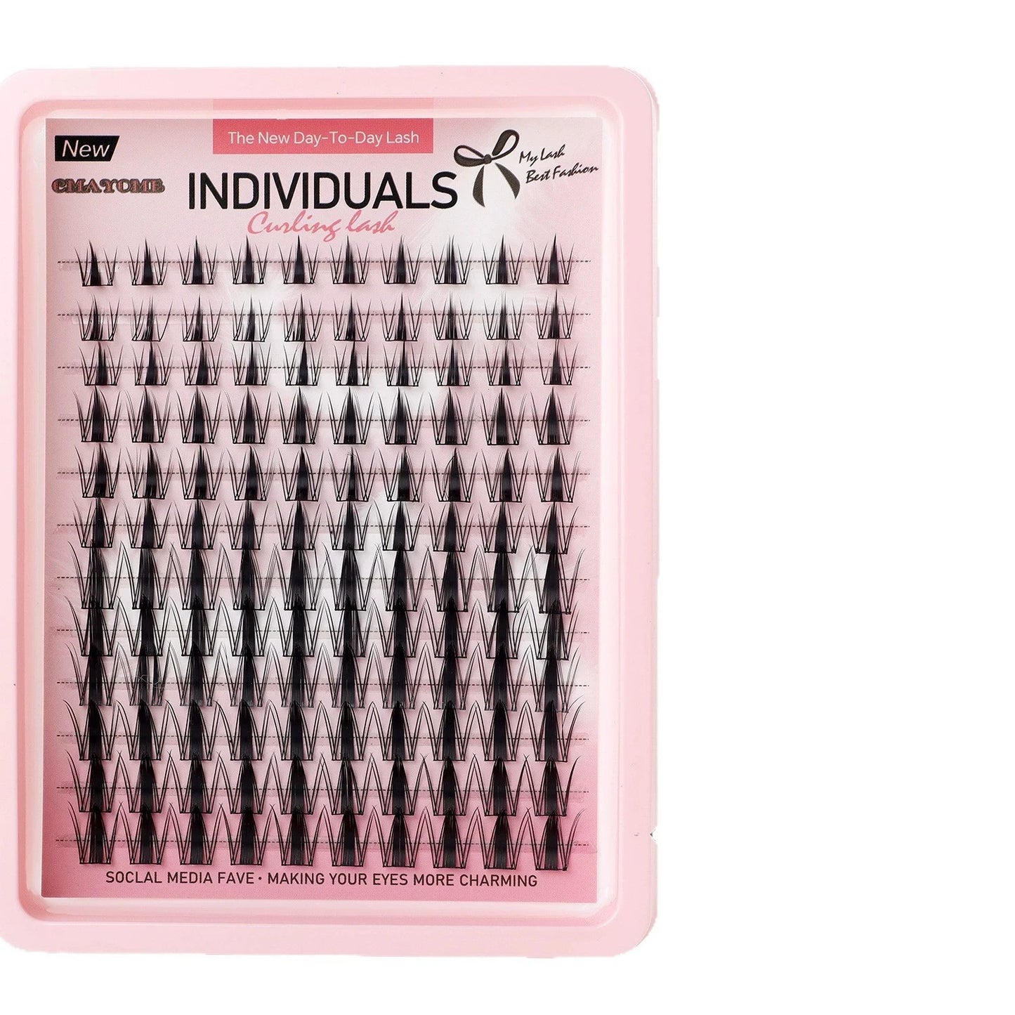 Private Label False Eyelash Extension Kit in DIY Custom Manga Cluster Lashes Set Packaging Wholesale