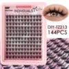 Private Label False Eyelash Extension Kit in DIY Custom Manga Cluster Lashes Set Packaging Wholesale