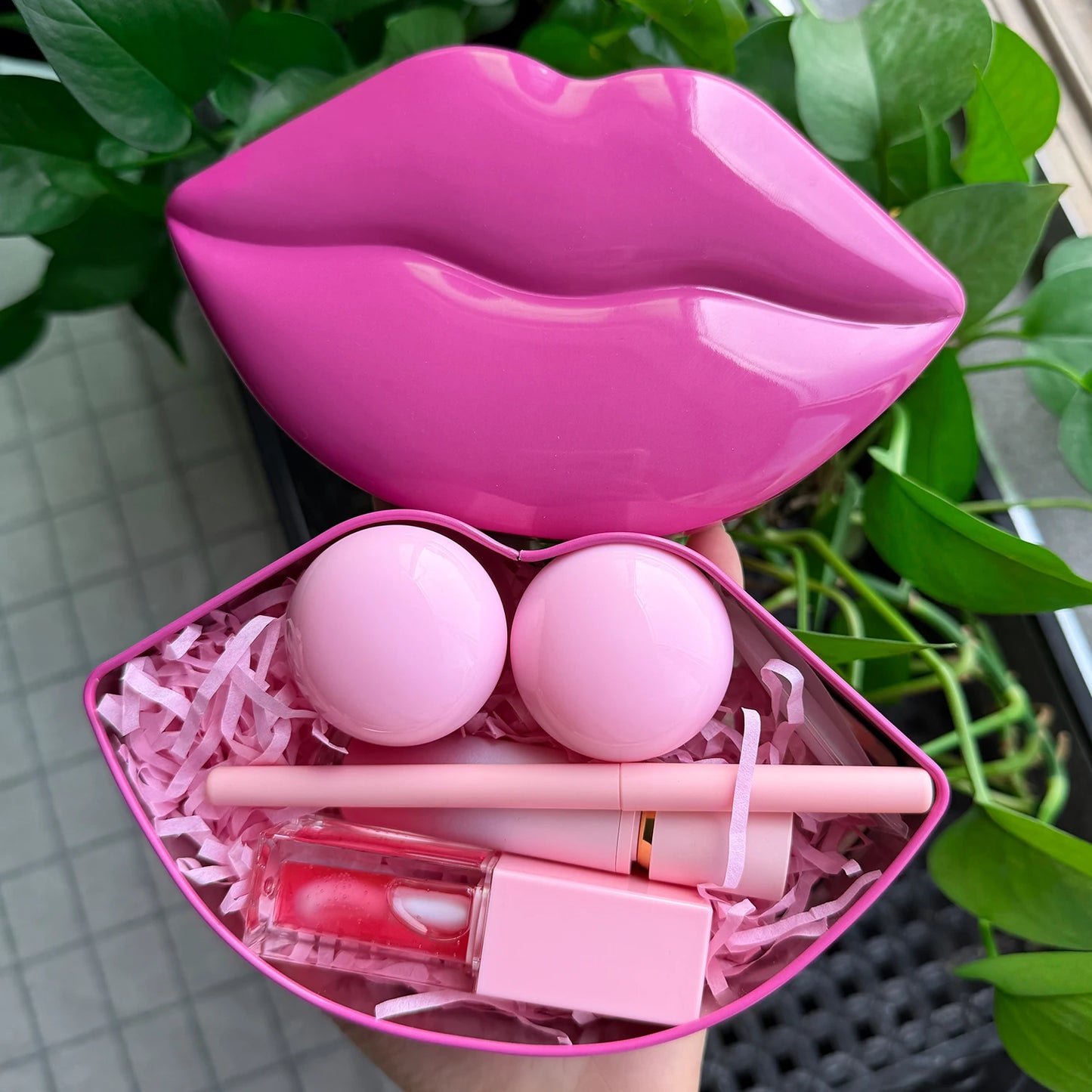 Lip Gloss Lipliner Makeup Gift Sets Beauty Set Box Holiday Gift Lipoil Scrub Lip Mask 5 Pcs  Makeup Set