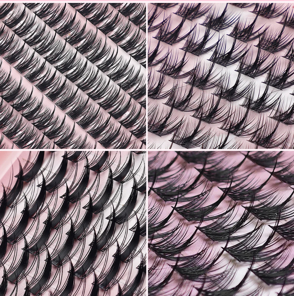 Private Label False Eyelash Extension Kit in DIY Custom Manga Cluster Lashes Set Packaging Wholesale