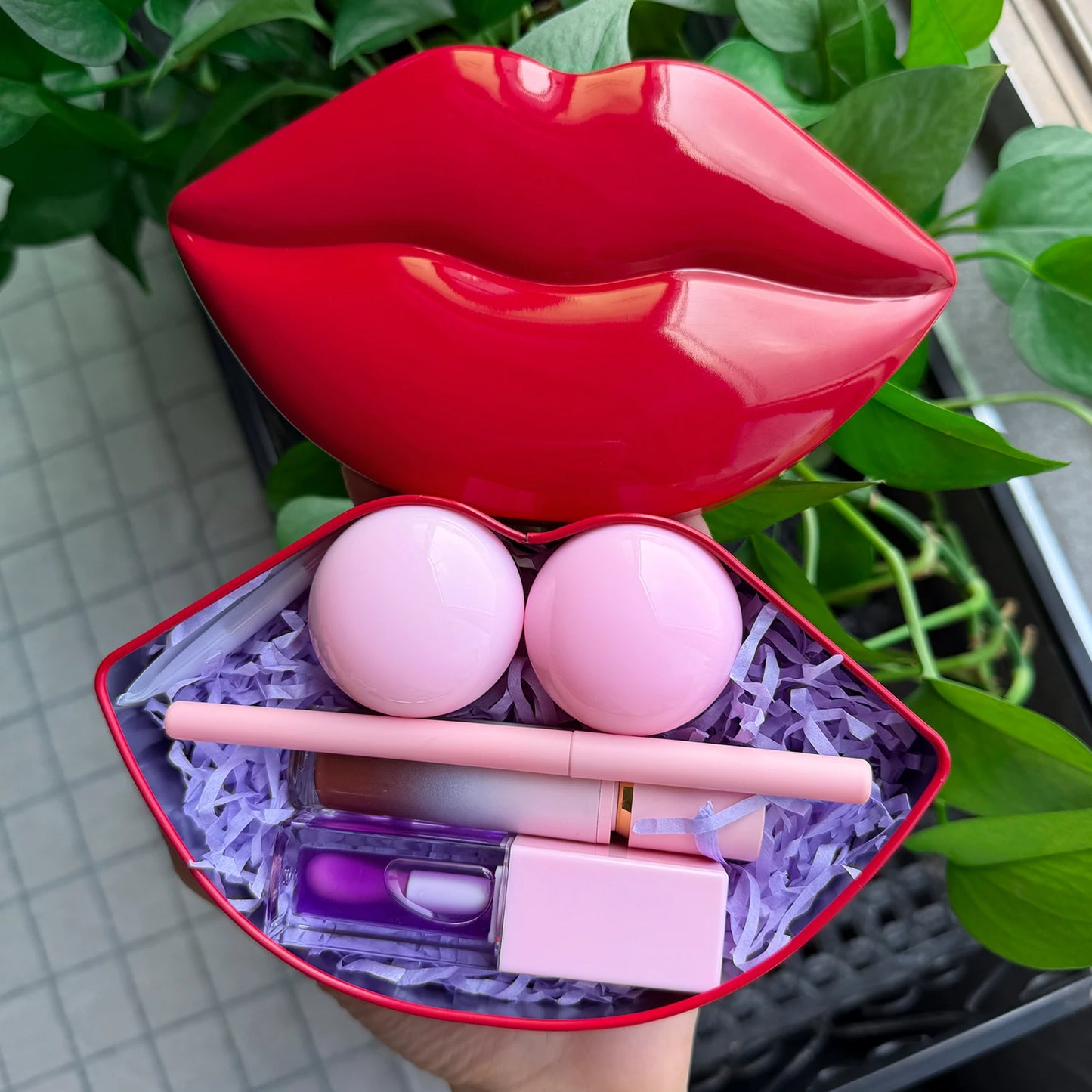 Lip Gloss Lipliner Makeup Gift Sets Beauty Set Box Holiday Gift Lipoil Scrub Lip Mask 5 Pcs  Makeup Set